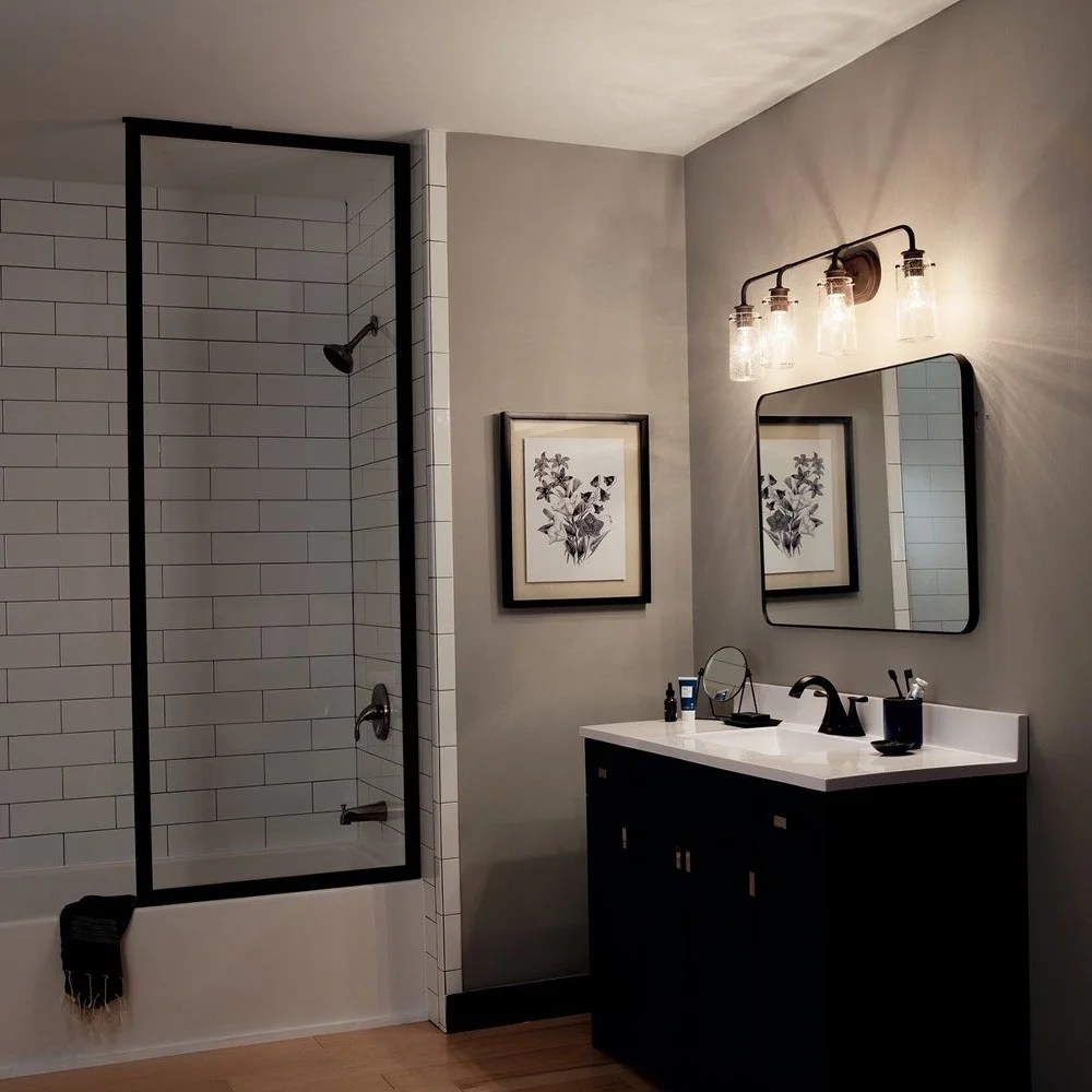 Braelyn - Four Light Bath Light, Chrome Finish with Clear Seedy Glass - Image 4