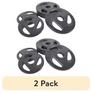 (2 pack) CAP Barbell 50 lb Olympic Grip Plate Weight Set (104,  52)