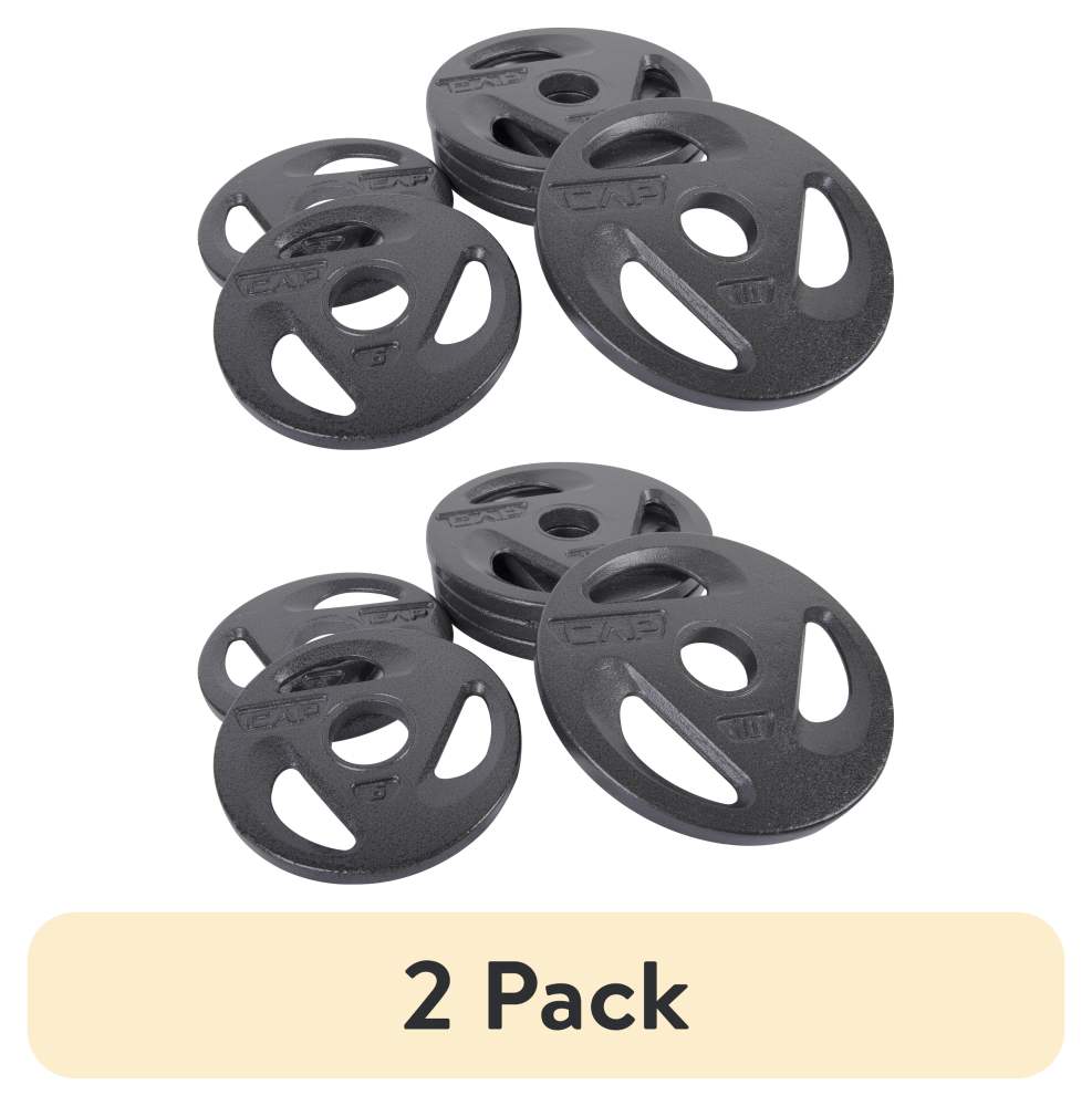 (2 pack) CAP Barbell 50 lb Olympic Grip Plate Weight Set (104, 52)
