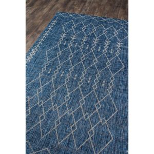 Skyline Decor Charcoal Villa Rugs in Rectangle Shape - Big Blue 5'3" x 7'6" Geometric, Diamond, Trellis 5" x 8" Indoor, Accent, Outdoor Grey Rectangle