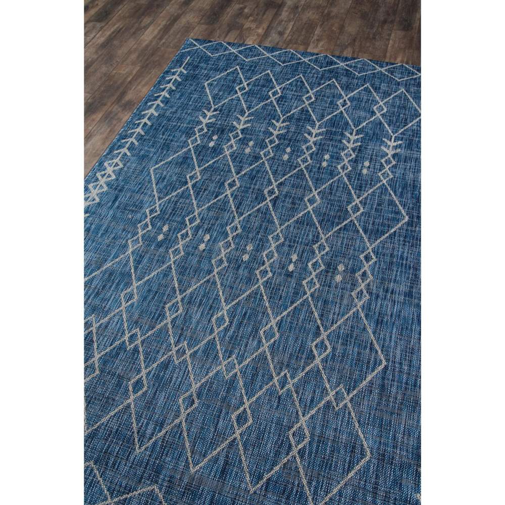 Skyline Decor Charcoal Villa Rugs in Rectangle Shape - Big Blue 5'3" x 7'6" Geometric, Diamond, Trellis 5" x 8" Indoor, Accent, Outdoor Grey Rectangle