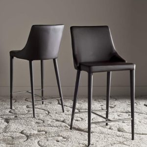 Safavieh Summerset Bicast Leather Counter Stool, Set of 2