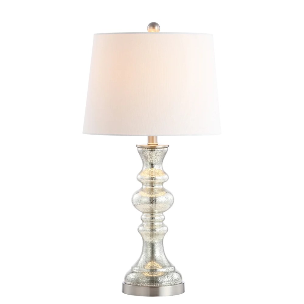 SAFAVIEH Ephraim Antique 28.5 in. H Table Lamp, Grey, Set of 2 - Image 3