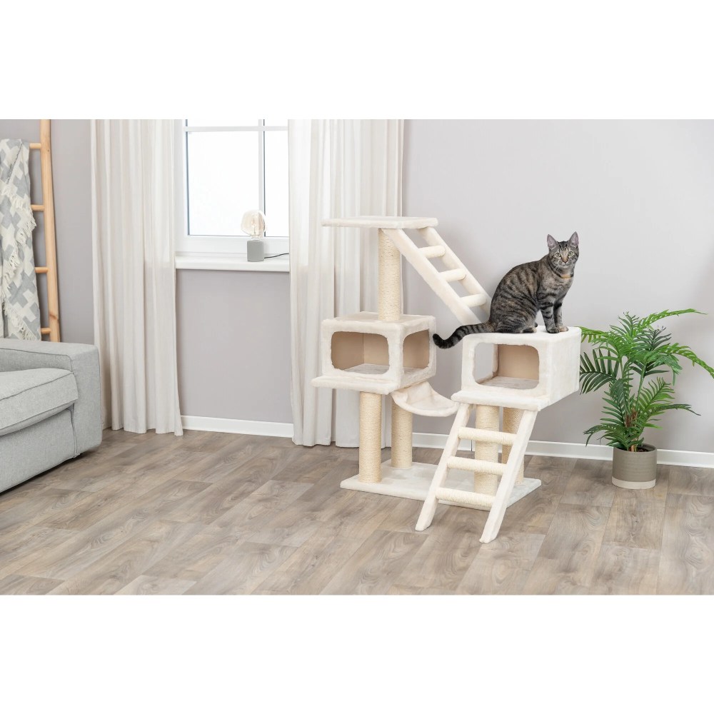TRIXIE Malaga Sisal 3-Level 43" Cat Tree with Scratching Posts, Condos & Ladders, Beige - Image 4