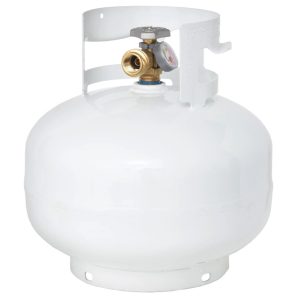 Flame King 11 lb Squatty Steel Refillable Propane Cylinder with OPD Valve & Built in Gauge