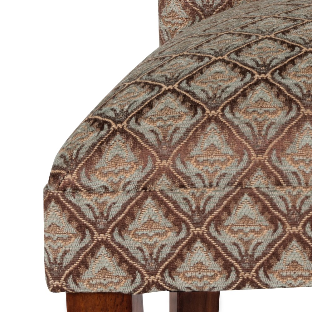HomePop Parsons Dining Chair, Brown and Blue Fabric - Image 13