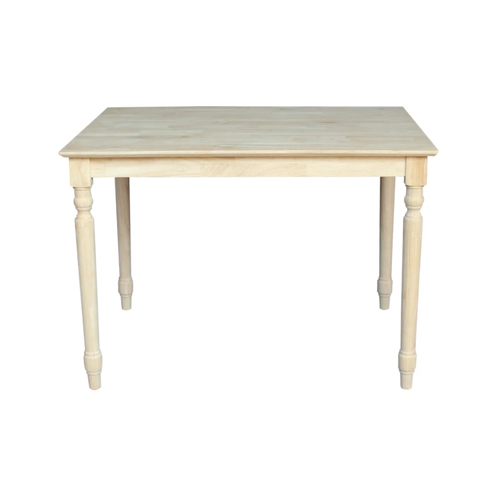 International Concepts Solid Wood Top Table - Turned Legs - Image 9