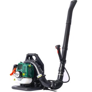 Green Gas Powered Leaf Blower,52cc 2-Cycle Backpack Leaf Blower with Nozzle Extension and Adjustable Strap,Commercial Leaf Vacuum for Blowing Leaves/Snow/Mowed Grass,EPA Passed