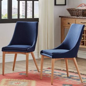Weston Home Chelsea Lane Dining Chair,Set of 2,Twilight Blue
