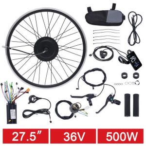 27.5"Front Wheel Electric Bicycle Motor Conversion Kit 36V 500W e-Bike Hub Motor