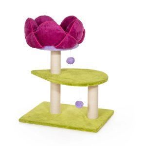 Prevue Pet Products Flower Power Cat Scratching Post,  Green & Pink Fabric 7320