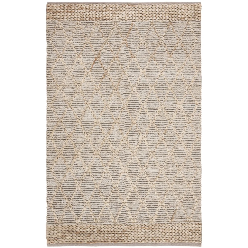 SAFAVIEH Natural Fiber Ingram Geometric Area Rug, Silver, 8" x 10"