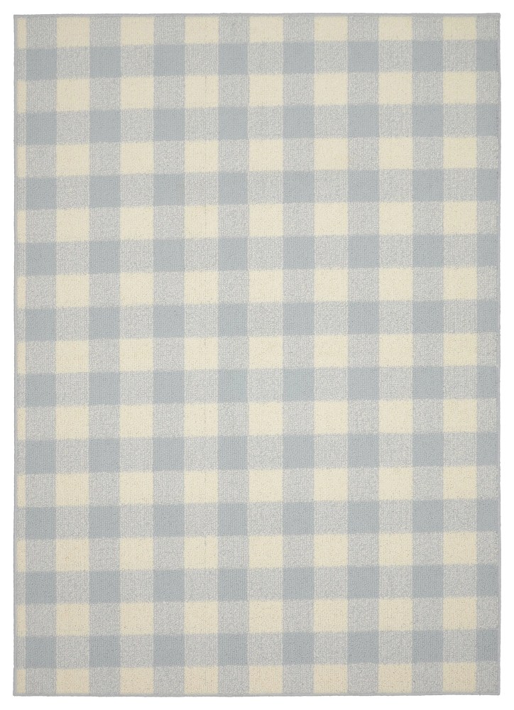 Garland Rug Country Living Buffalo Plaid 7 ft. x 10 ft. Area Rug Soft Silver/Ivory