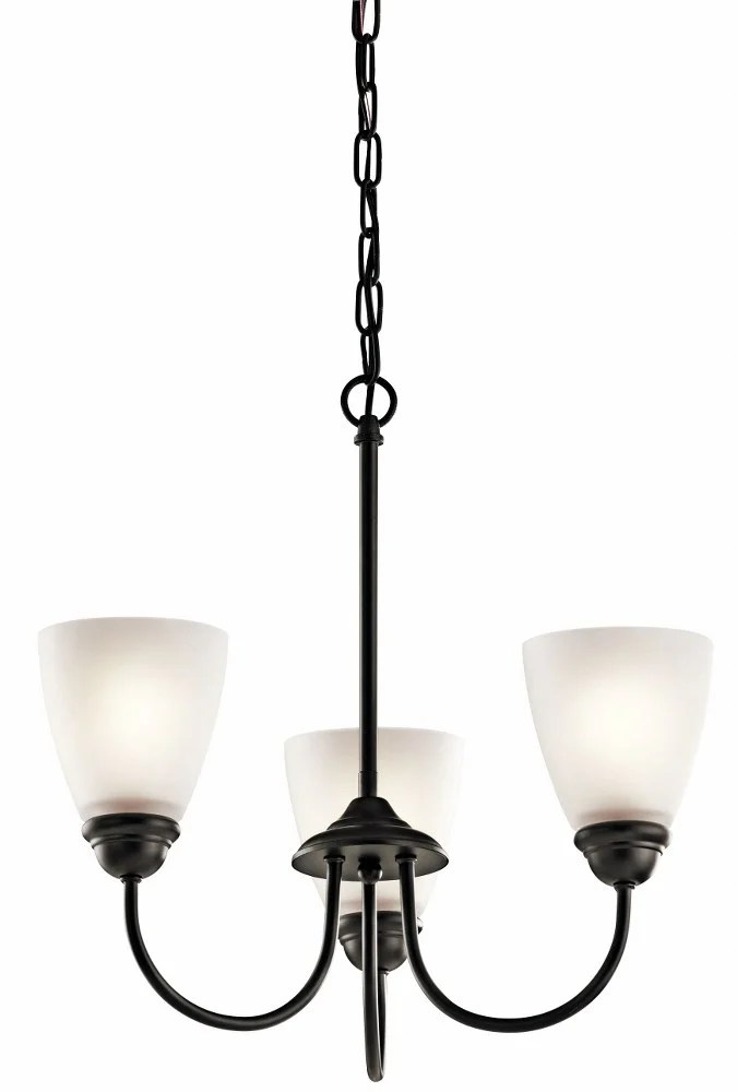 43637OZ-Kichler Lighting-Jolie - 3 Light Mini Chandelier - with Transitional inspirations - 18 inches tall by 18 inches wide-Olde Bronze
