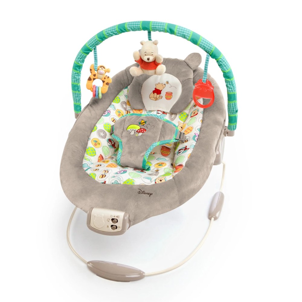 Bright Starts Disney Baby Winnie the Pooh Dots & Hunny Pots Baby Bouncer Vibrating Infant Seat