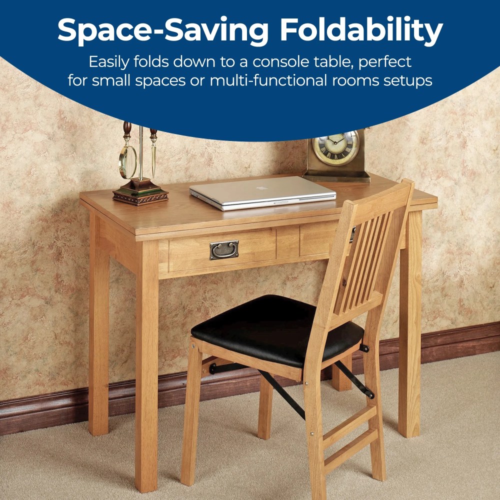 Stakmore Hardwood Traditional Expanding Table W/ 3 Adjustable Positions - Image 4