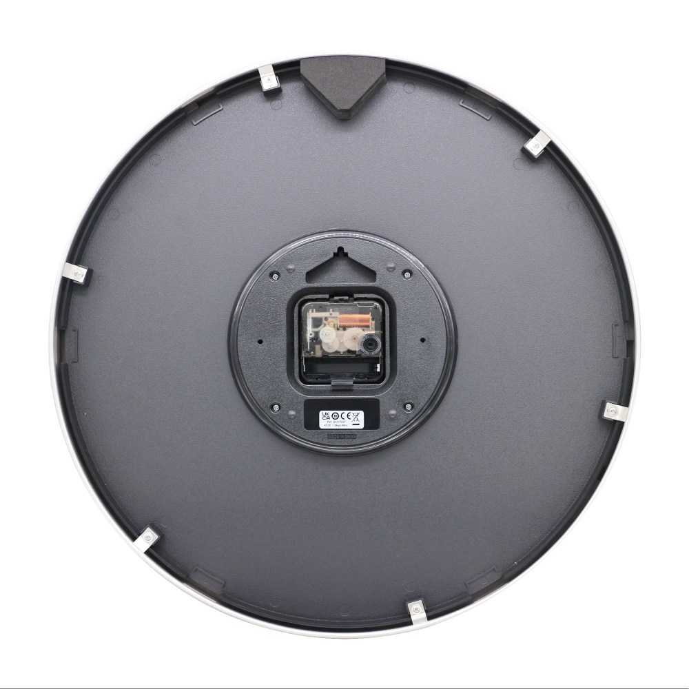 Seiko Stylish, Round, Noir Marble-Look Quartz Wall Clock, Round, Black, QXA760PLH - Image 6