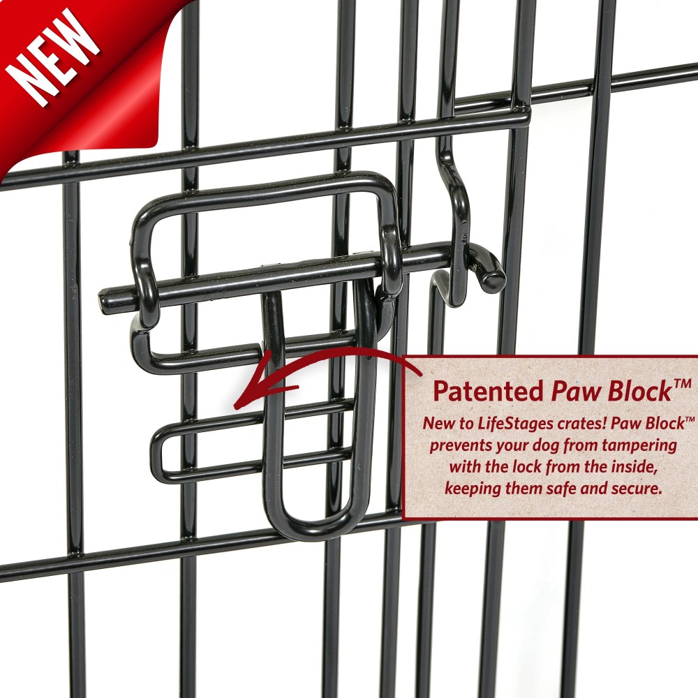 MidWest Homes for Pets 36-Inch LifeStages Crate for Medium-Large Breeds, 41-70 lbs, Double Door Folding Dog Crate with Divider Panel, Leak-Proof Tray & Secure Latch, Heavy-Duty & Easy to Assemble - Image 8