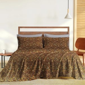 400 Thread Count 4 Piece Sheet Set Deep Pocket 8 Inch 100 Egyptian Cotton Color Leopard Print Size Queen