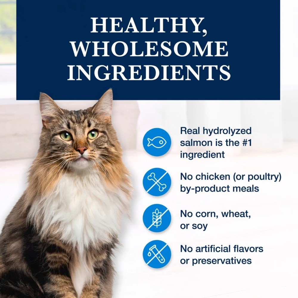 Blue Buffalo Natural Veterinary Diet HF Hydrolyzed Food Intolerance Dry Cat Food, Salmon - Image 5