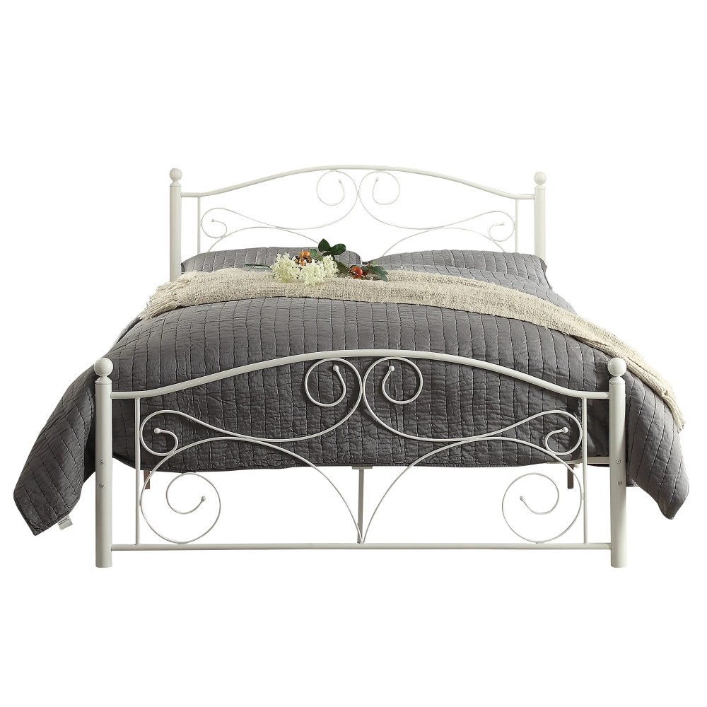 Weston Home Abigail Metal Platform Full Bed, White - Image 4