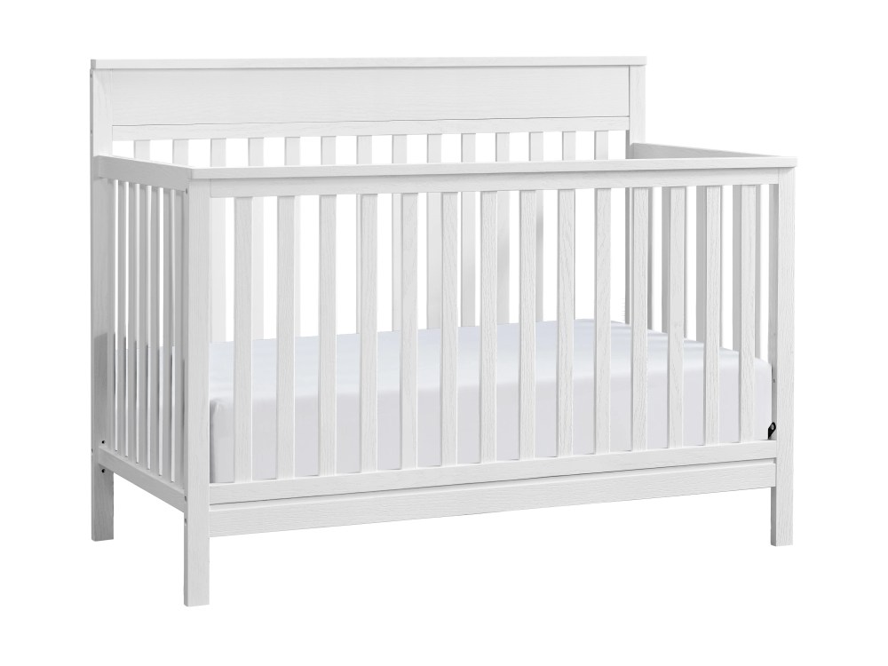 Oxford Baby Castle Hill 4-in-1 Convertible Crib, Barn White, GREENGUARD Gold Certified, Wooden Crib