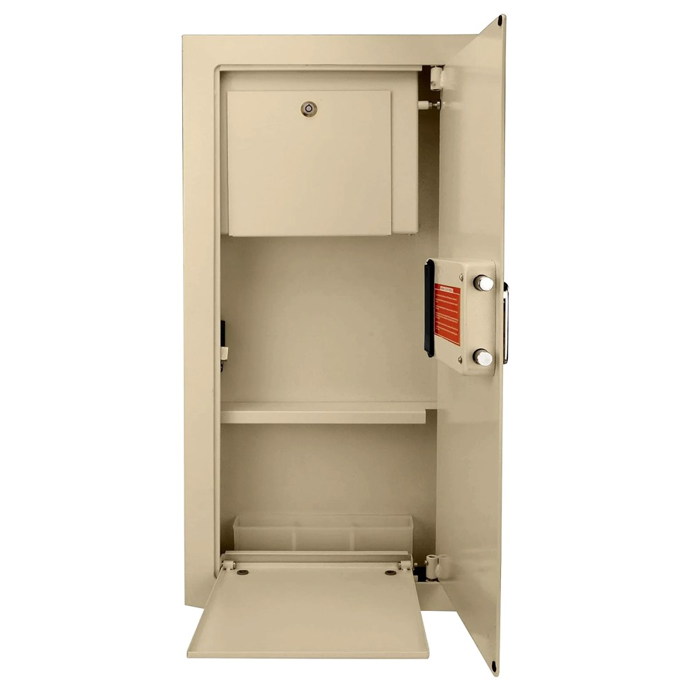 Barska 0.82 Cubic Ft Beige Color Large Biometric Wall Safe - Image 6