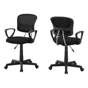 Monarch Specialties Office Chair, Swivel, Ergonomic, Armrests, Work, Juvenile, Black Mesh - Image 3