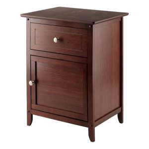 Winsome Eugene Accent Table,Nightstand,Walnut Finish