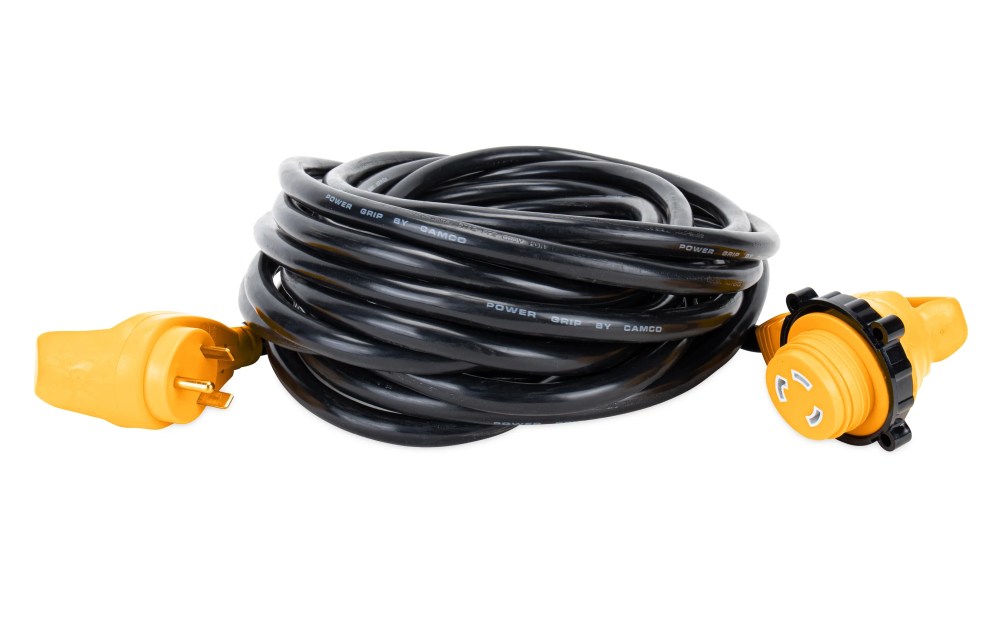 Camco PowerGrip Camper/RV 30-Amp Power Cord Rated for 125 Volts/3750 Watts, 50-Foot (55525)