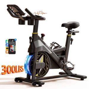 YPOO Professional Exercise Bike for Home Gym, Stationary Bike with 300lbs Weight Capacity, Free APP, Adjustable Resistance for Cardio Workout
