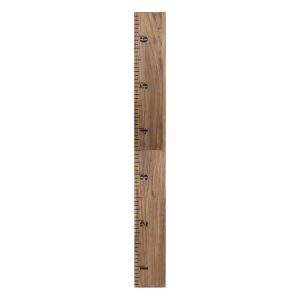 Kate and Laurel Growth Chart 6.5" Wood Wall Ruler, Rustic Brown