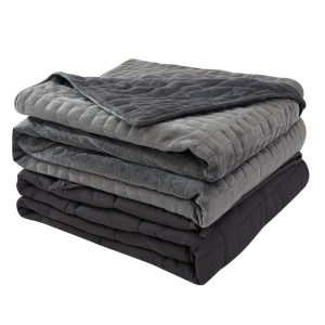 Sutton Home Fashions 20 lbs Weighted Blanket with Duvet Cover 48"x72", Blue, Adult