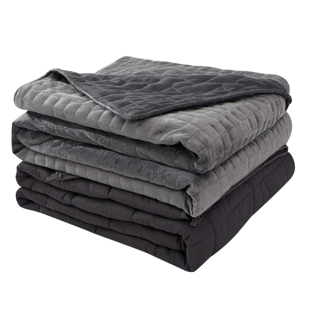 Sutton Home Fashions 20 lbs Weighted Blanket with Duvet Cover 48"x72", Blue, Adult