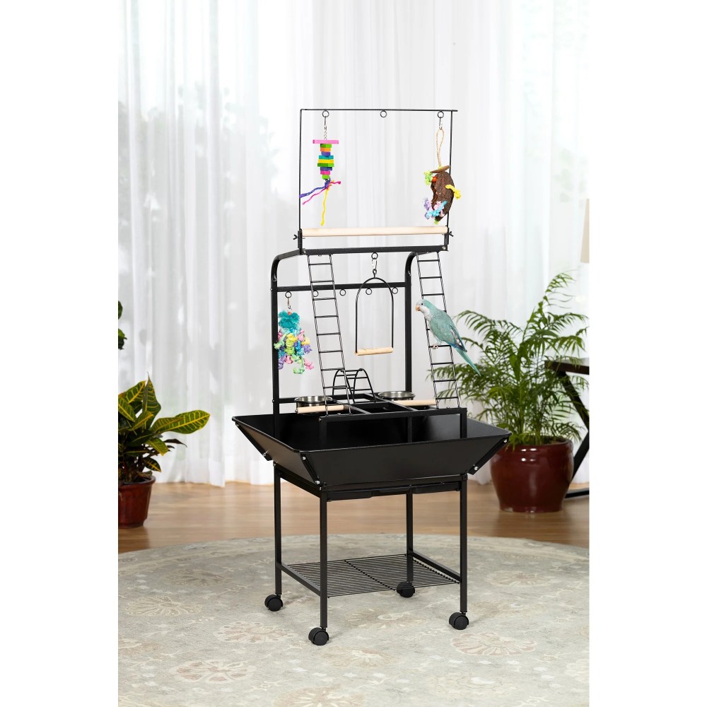 Prevue Pet Products Wrought Iron Cockatiel Parrot Playstand, Black - Image 13