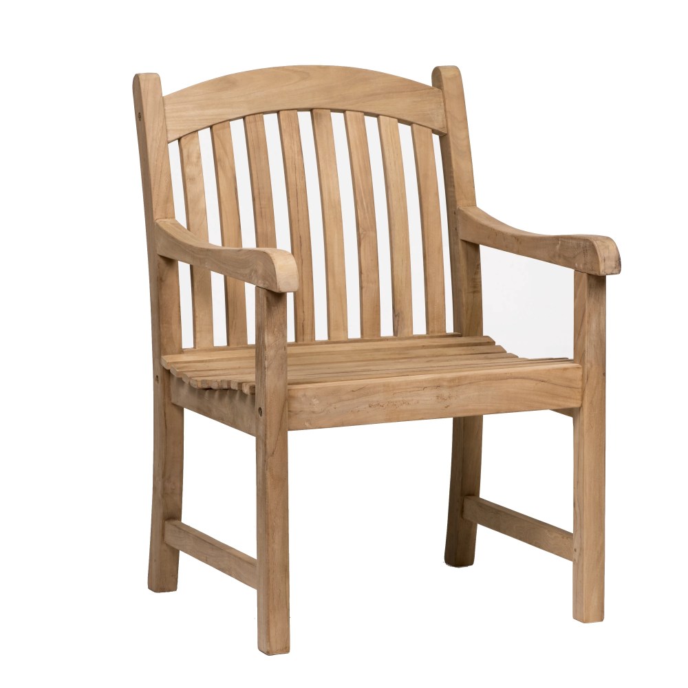 Amazonia Newham Armchair Certified Teak Eco-Friendly for Outdoors and Indoors, Brown - Image 2