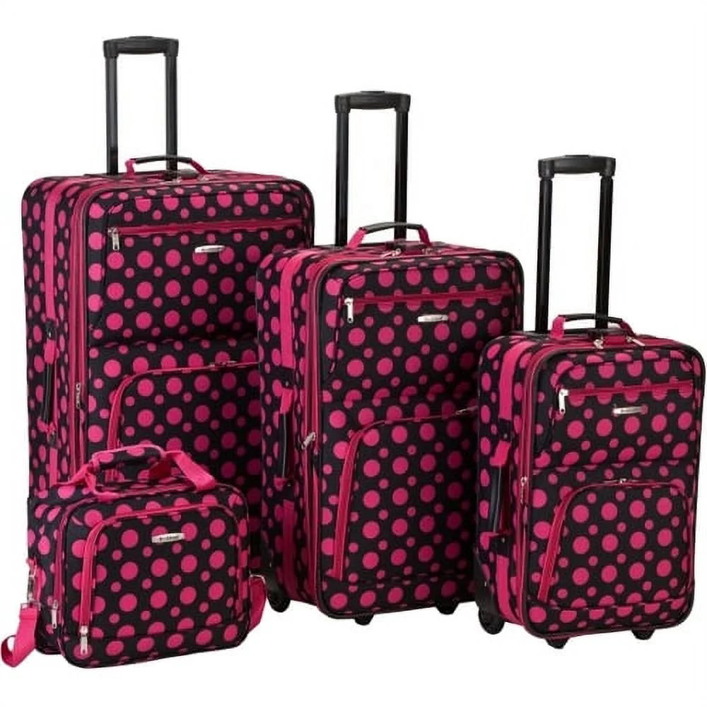 Rockland Luggage Fashion Collection 4 Piece Softside Expandable Luggage Set - Image 3