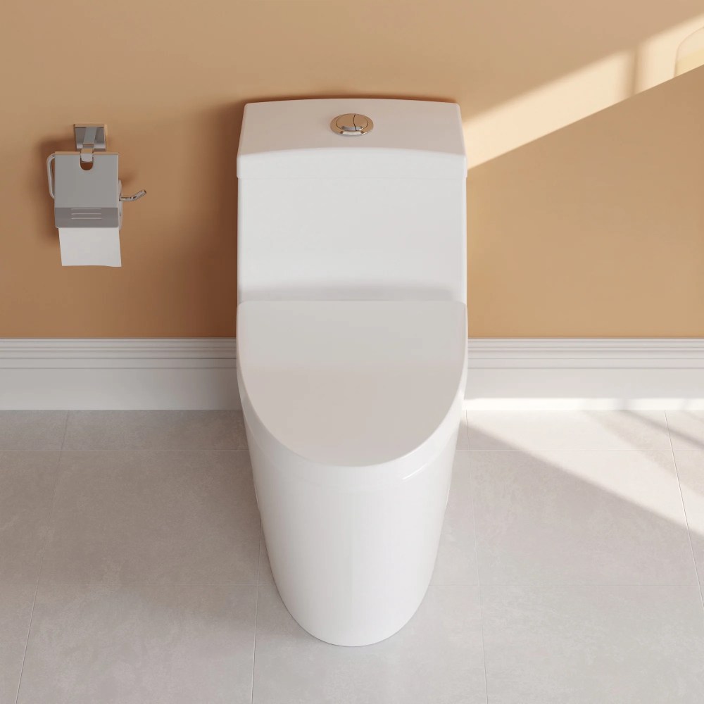 DeerValley Prism DV-1F52636 Dual-Flush Elongated One-Piece Toilet with Glazed Surface (Seat Included)
