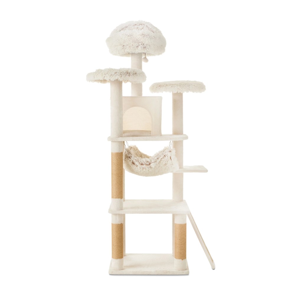 Vibrant Life 8-Level Cat Tree, Cream, 73 in