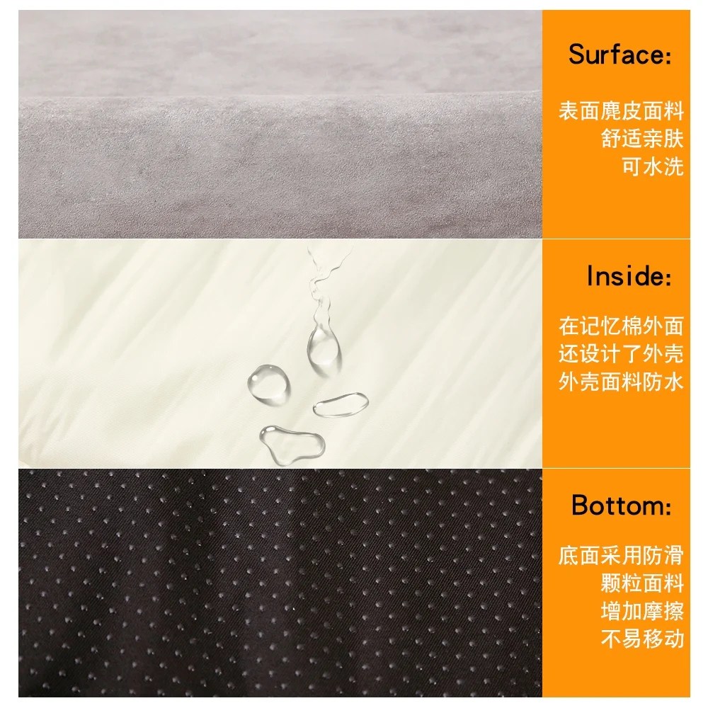 Laifug Orthopedic Memory Foam Dog Bed, Jumbo Size with Waterproof Liner & Washable Cover, Gray - Image 4