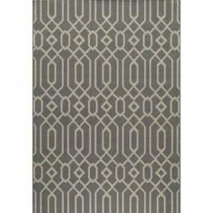 Momeni Rugs , Baja Collection Contemporary Indoor & Outdoor Area Rug, Easy to Clean, UV protected & Fade Resistant, 6'7" x 9'6", Grey