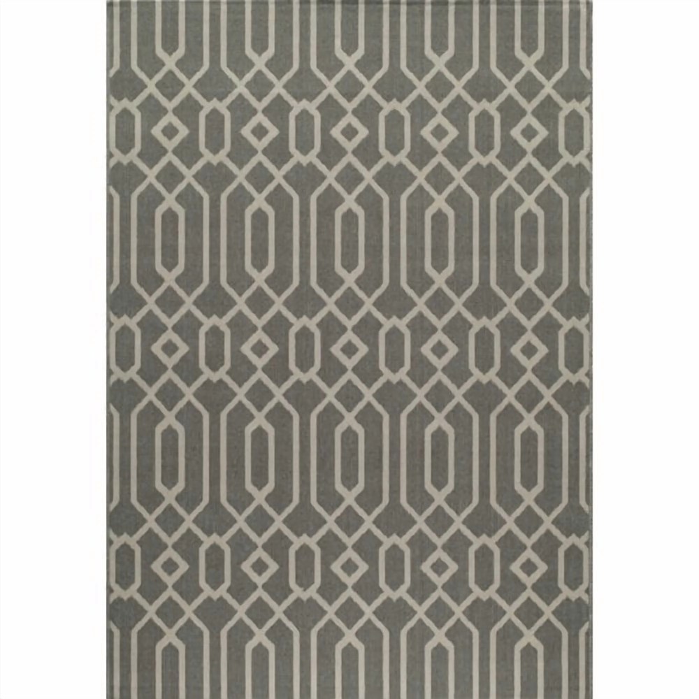 Momeni Rugs , Baja Collection Contemporary Indoor & Outdoor Area Rug, Easy to Clean, UV protected & Fade Resistant, 6'7" x 9'6", Grey