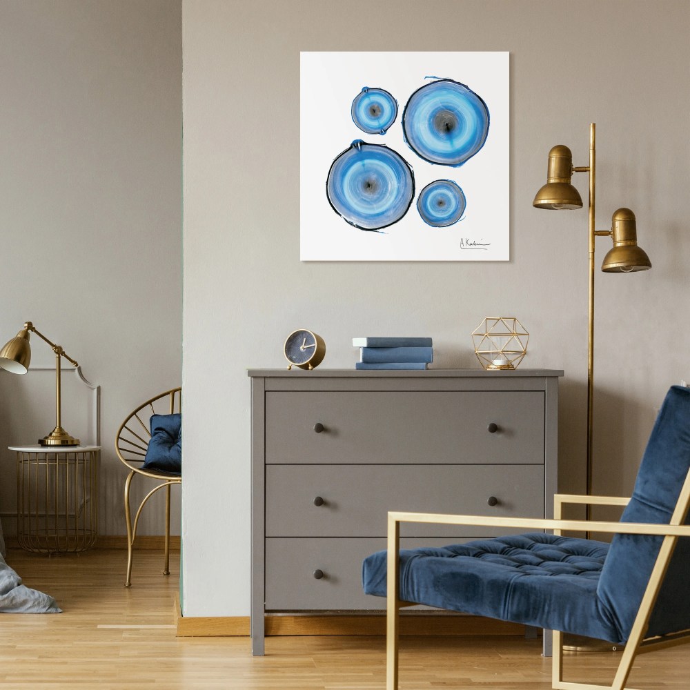 Empire Art Direct Mineral Rings II Frameless Free Floating Tempered Glass Panel Graphic Wall Art, 24" x 24" x 0.2", Ready to Hang - Image 5