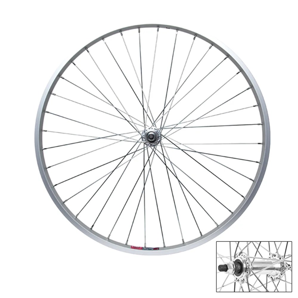 WM Wheel Rear 26in (559x19mm) Alloy Silver 36H FW 5/6/7sp Bolt-On 135mm 14gucp