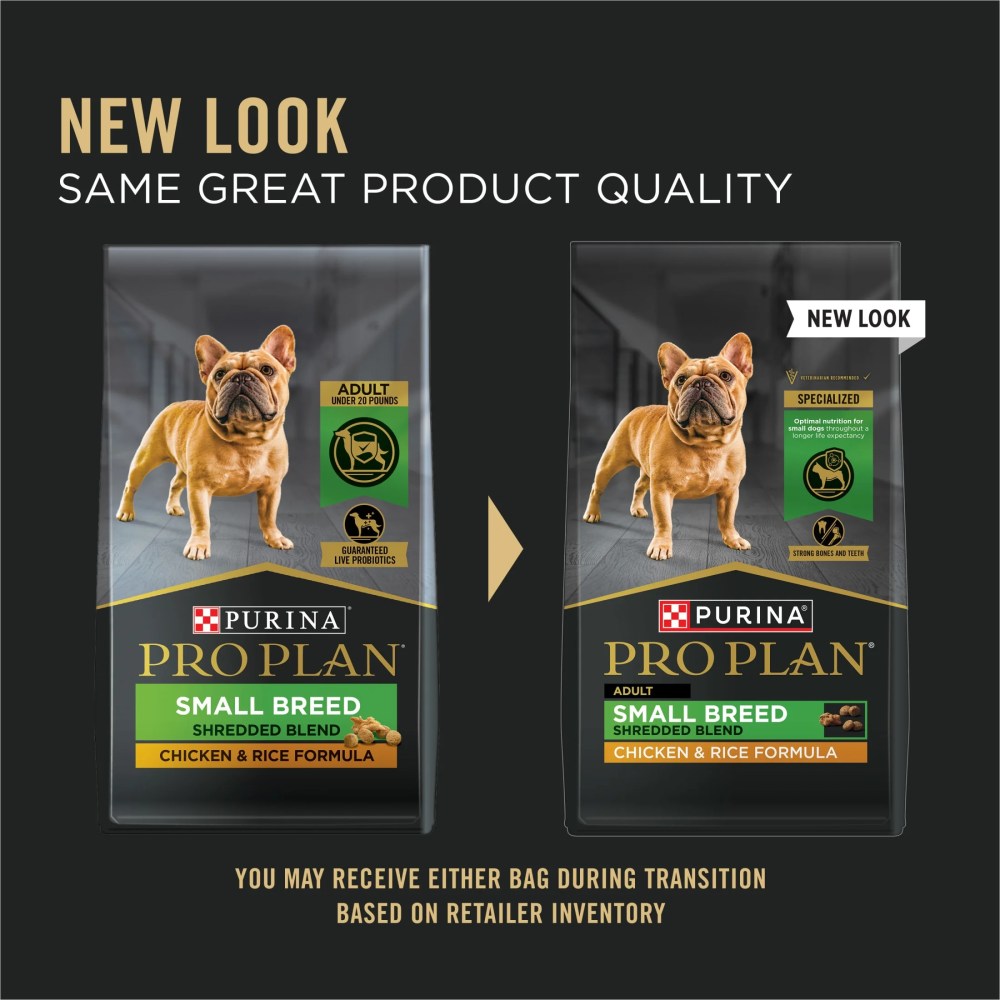Purina Pro Plan Small Breed Dog Food Shredded Blend Chicken and Rice Formula With Guaranteed Live Probiotics - Image 8
