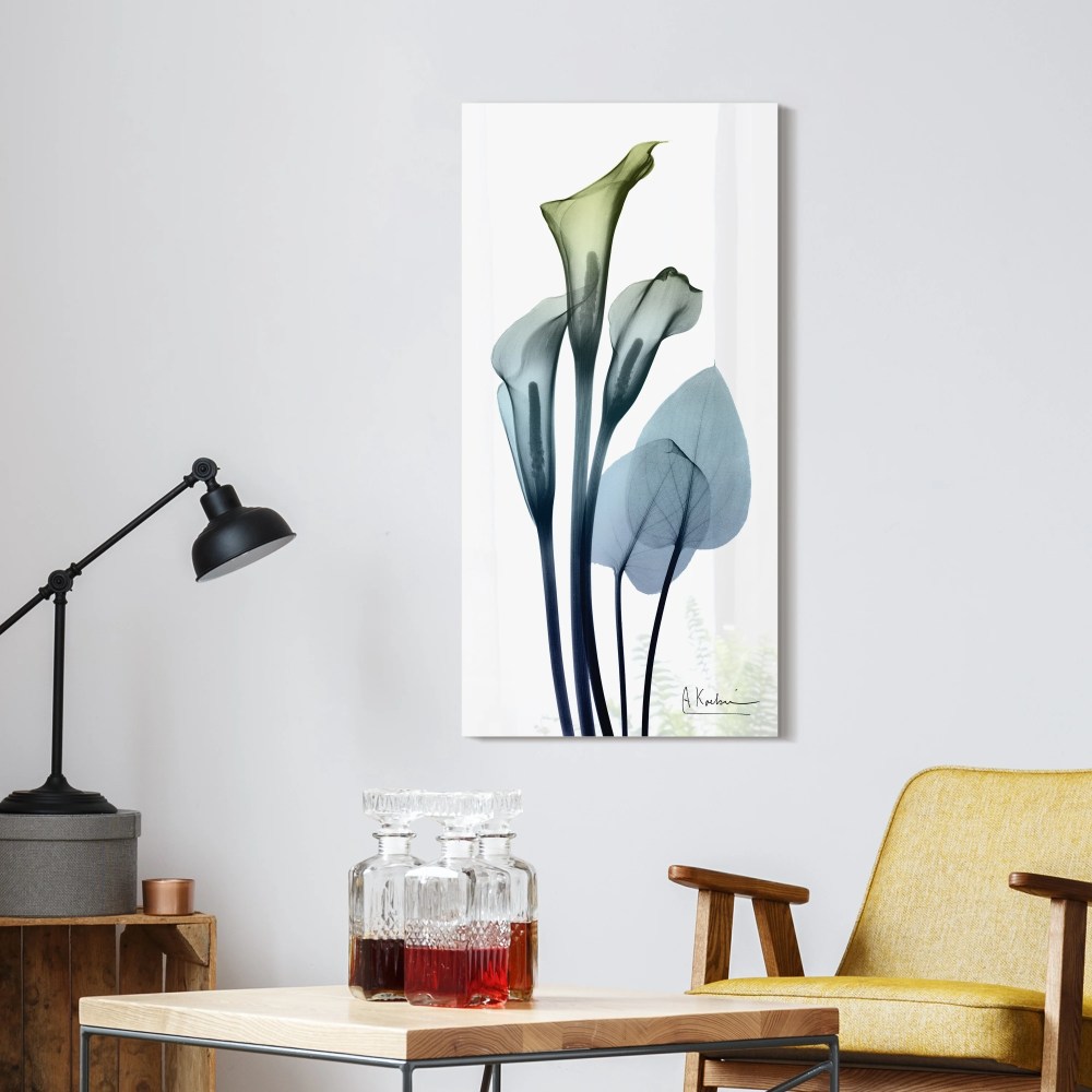 Empire Art Direct Calia Lily Frameless Free Floating Tempered Glass Panel Graphic Flower Wall Art, 24" x 48" x 0.2", Ready to Hang - Image 3
