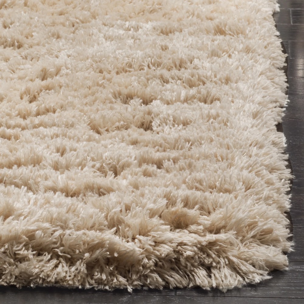 SAFAVIEH Polar Abbot Solid Shag Area Rug, Light Beige, 4" x 6" - Image 6