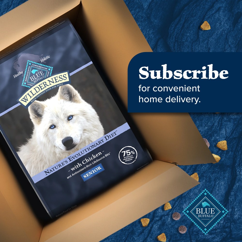 Blue Buffalo Wilderness High-Protein Natural Senior Dry Dog Food, Chicken Recipe, 13-lb. - Image 6