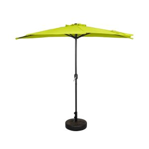 Andrea 9-Ft. Half Umbrella with Bronze Finish Fillable Base Lime