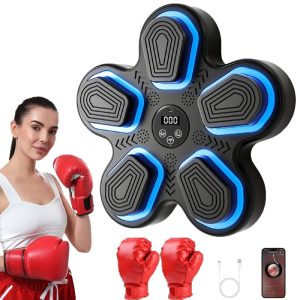 2026 Music Boxing Machine for Adults and Kids,  Boxing Machine Wall Mounted Music,  Smart Bluetooth Music Boxing Trainer with Gloves,  Punching Machine for Home, Office and Gym